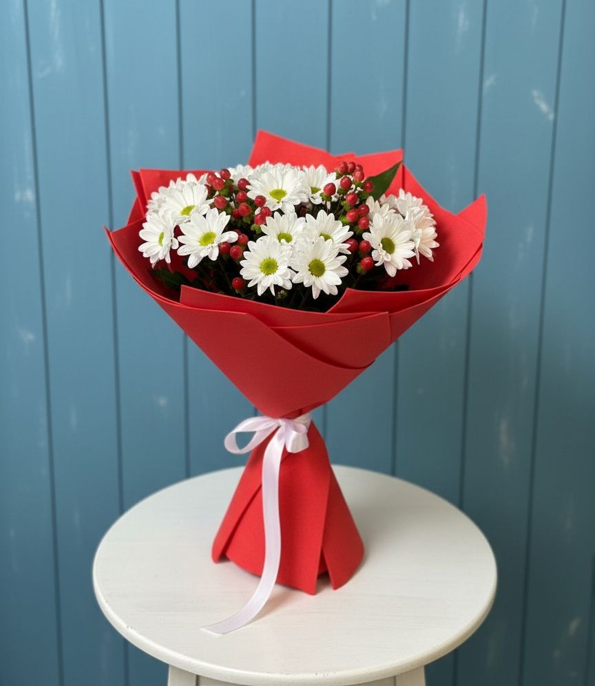 Букет цветов из: Хризантемы в Знаменском Омской области