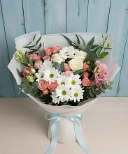 Букет цветов из:  Розы, Лизиантусы и Хризантемы #REPLACE_PRED# Знаменском Омской области