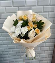 Букет цветов из:  Розы и Хризантемы в Знаменском Омской области