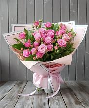 Букет Розовый кустик в Знаменском Омской области