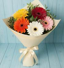 Букет цветов из:  Герберы в Знаменском Омской области