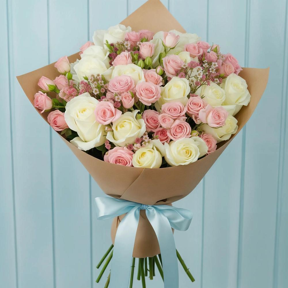 Букет цветов из: Розы в Знаменском Омской области