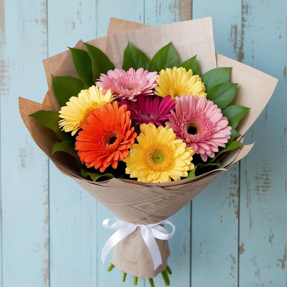 Букет цветов из: Герберы в Знаменском Омской области