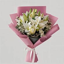 Букет цветов из:  Лилии в Знаменском Омской области