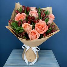 Букет цветов из:  Розы и Альстромерии #REPLACE_PRED# Знаменском Омской области