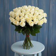 Букет 51 Белая роза Эдлесс Лав #REPLACE_PRED# Знаменском Омской области