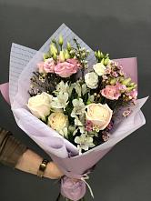 Букет цветов из:  Альстромерии, Розы и Лизиантусы #REPLACE_PRED# Знаменском Омской области