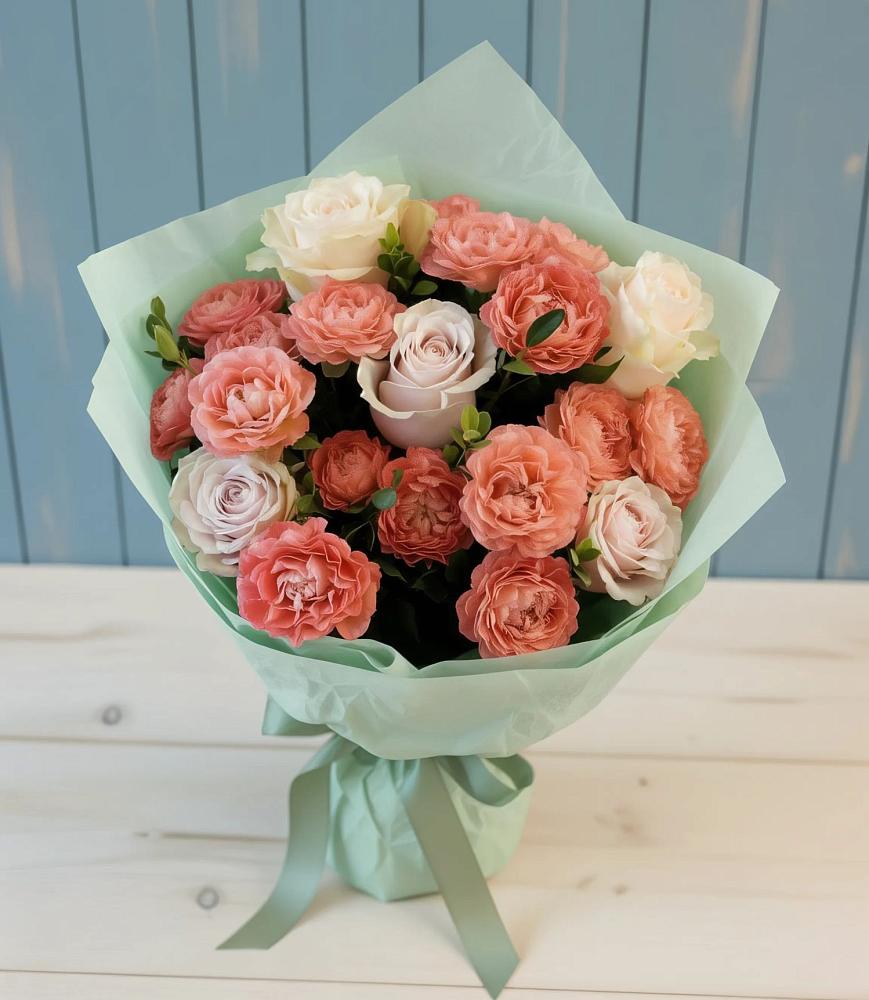 Букет цветов из: Розы в Знаменском Омской области