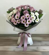 Букет цветов из:  Хризантемы и Розы в Знаменском Омской области