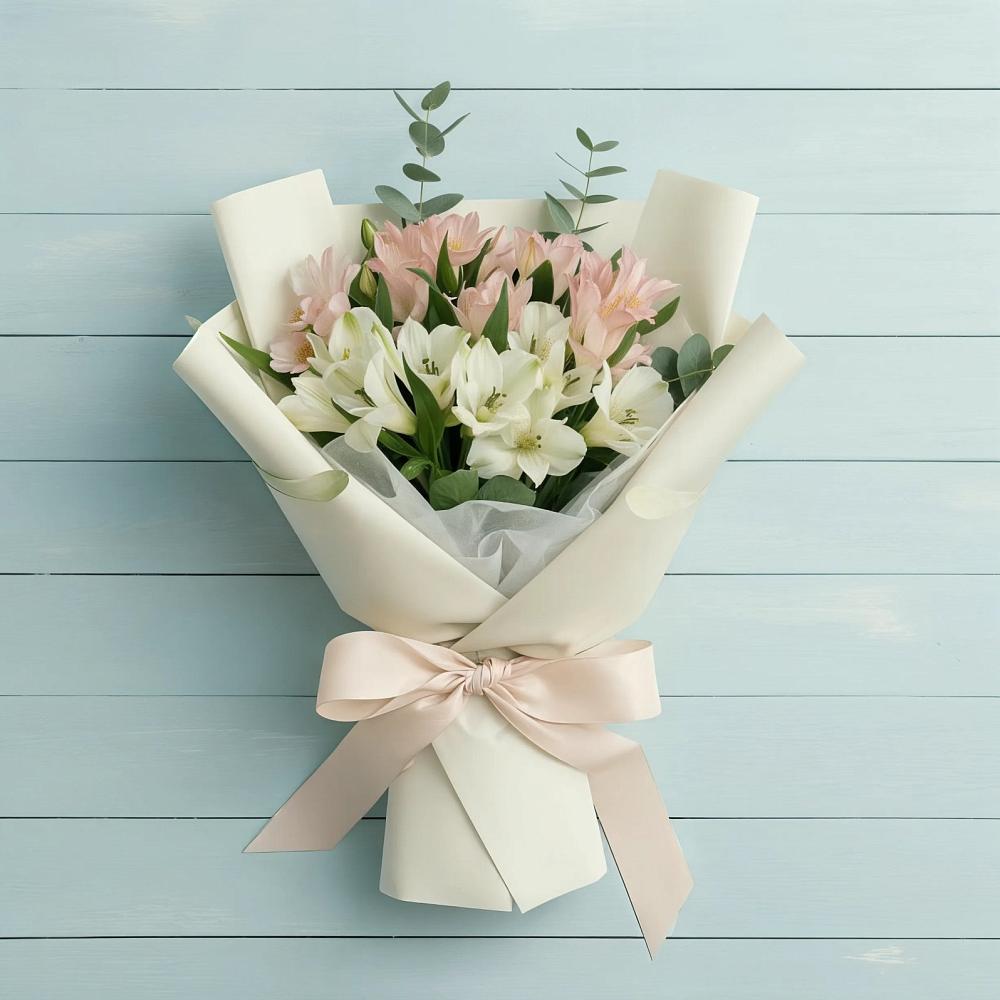 Букет цветов из: Альстромерии в Знаменском Омской области