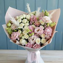 Букет цветов из:  Альстромерии и Розы в Знаменском Омской области